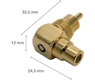 Oehlbach Sound-AD 90 Angle adaptor Cinch 90 Gold