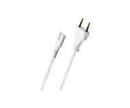Oehlbach Powercord C7    Euro flat plug 3 m White