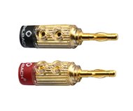 Fusion Banana High-end Banana Connector   1.5 mm to 6.0 mm Transparent Gold (4 )