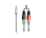 Citronic S3J-26J150 o  3.5mm Stereo Jack Plug - 2 x 6.3mm Mono Jack Plugs 1,5 m ()